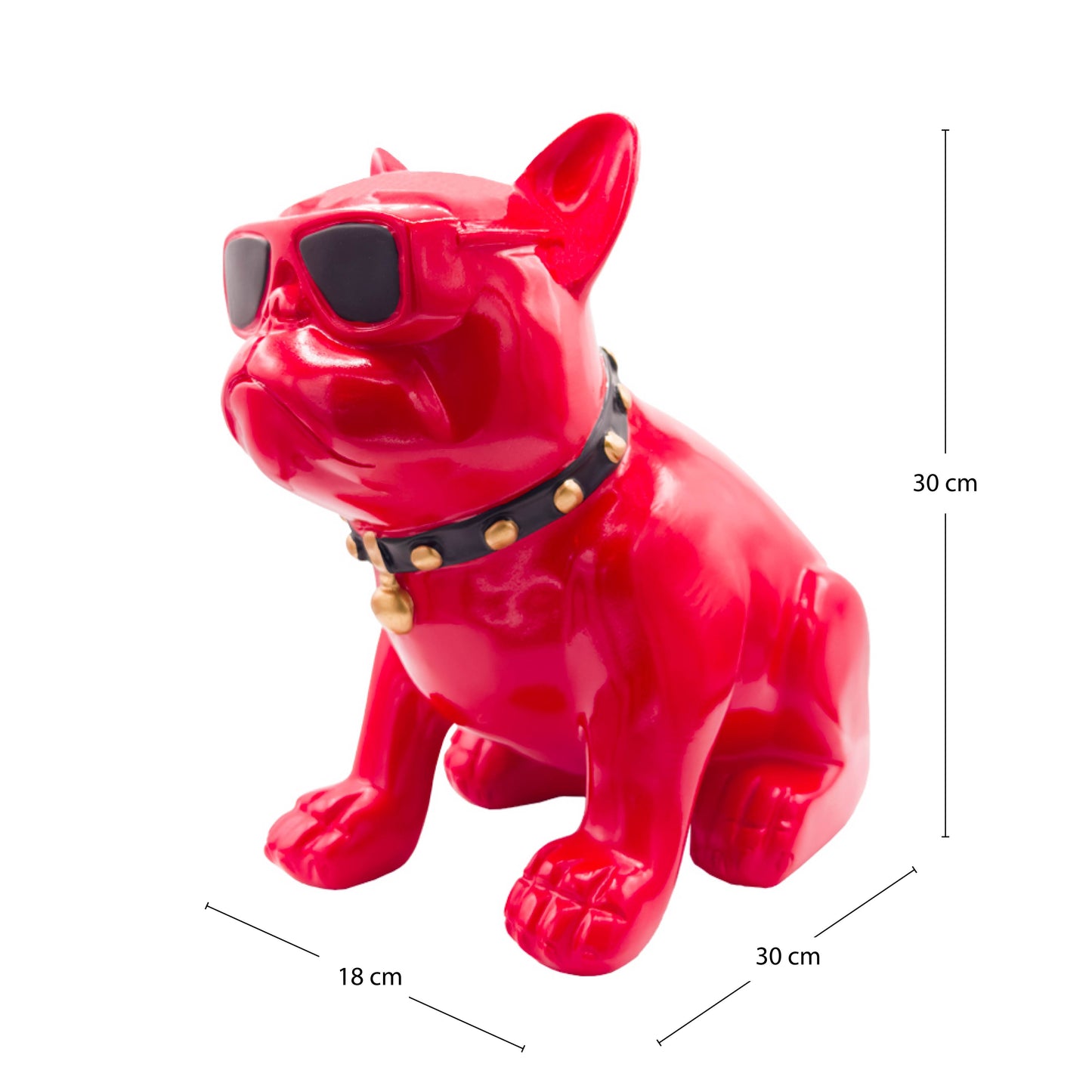 Bulldog sunglasses red big