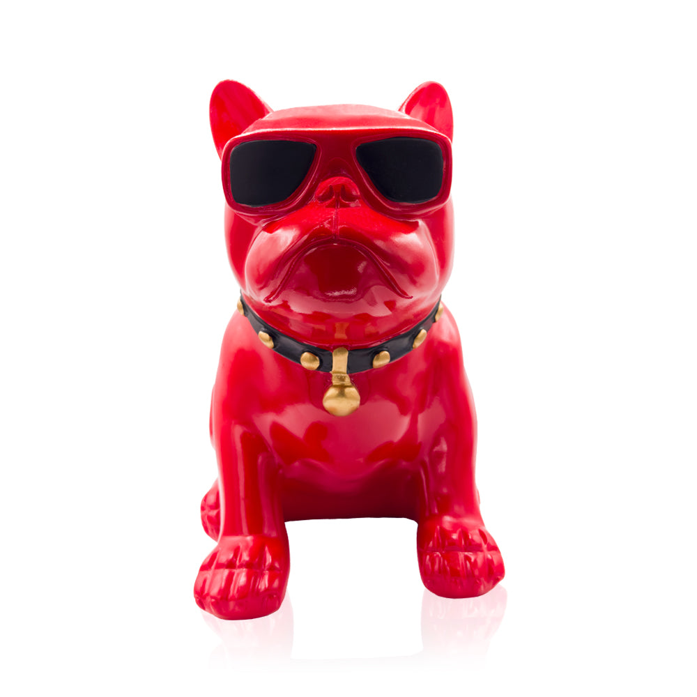 Gafas de sol bulldog rojas pequeñas