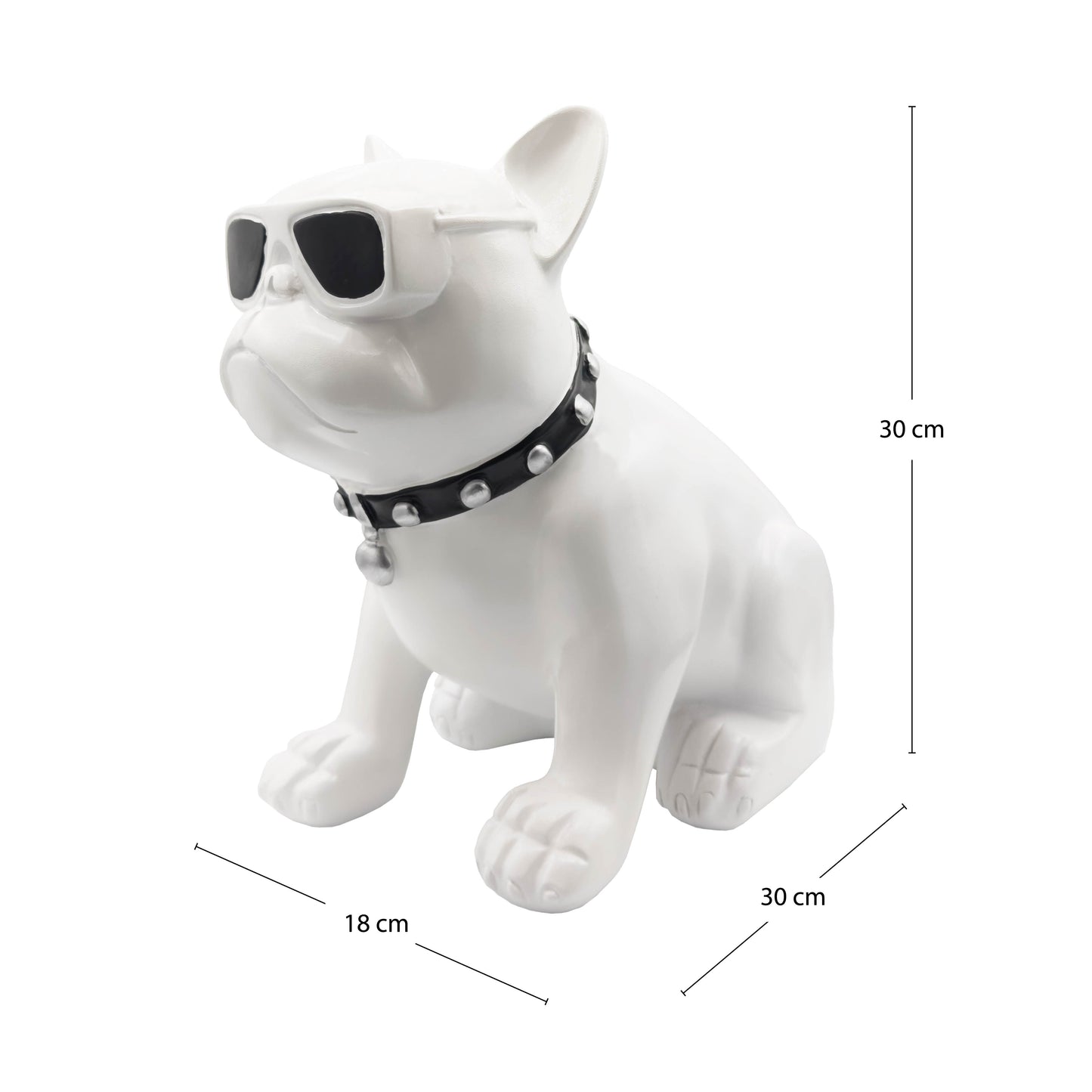 Bulldog sunglasses white big