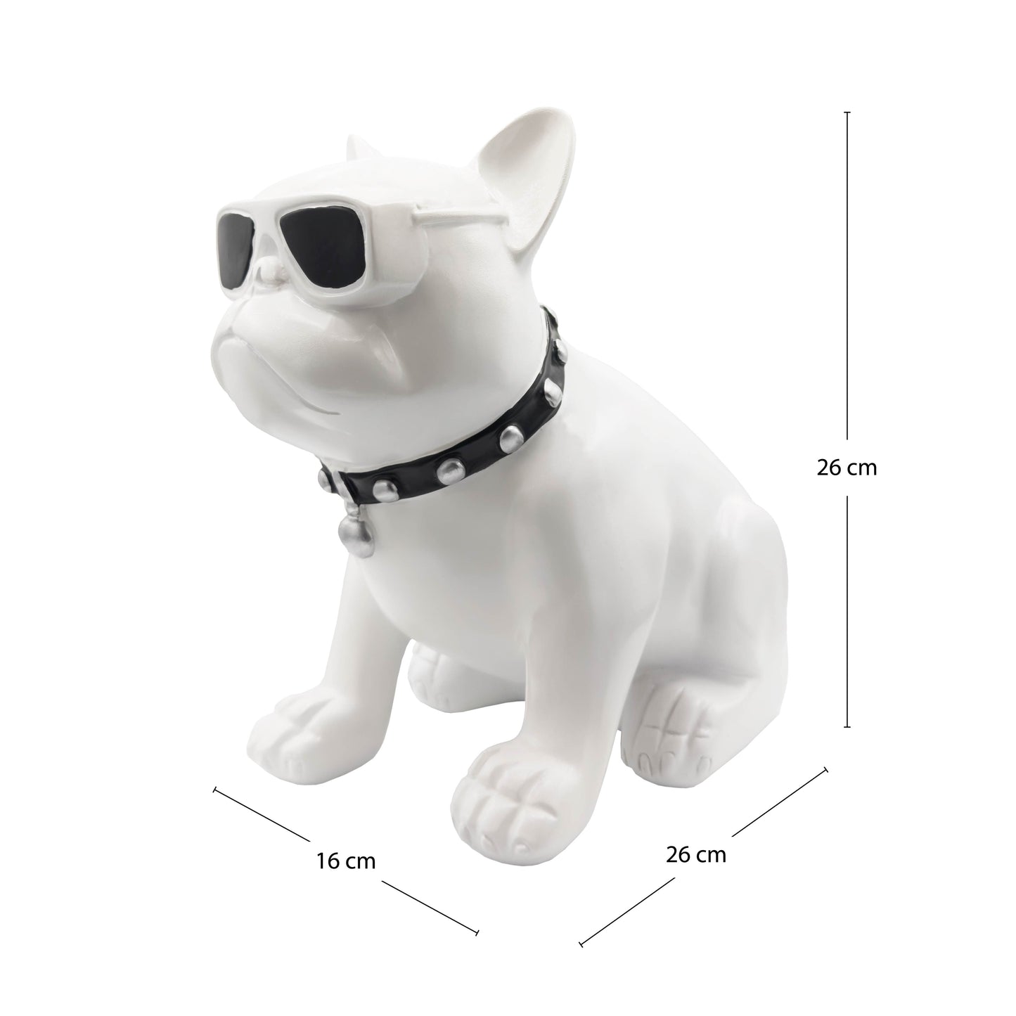 Bulldog sunglasses white small