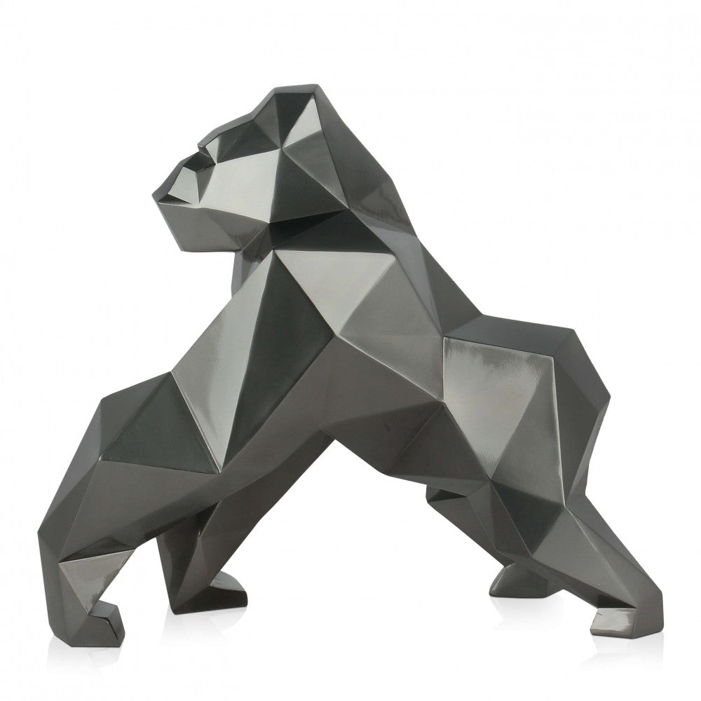 Grauer Origami-Gorilla