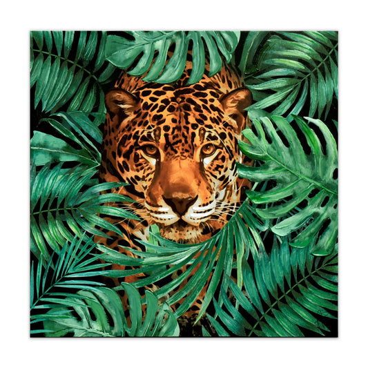Leopard im Dschungel-Leinwand