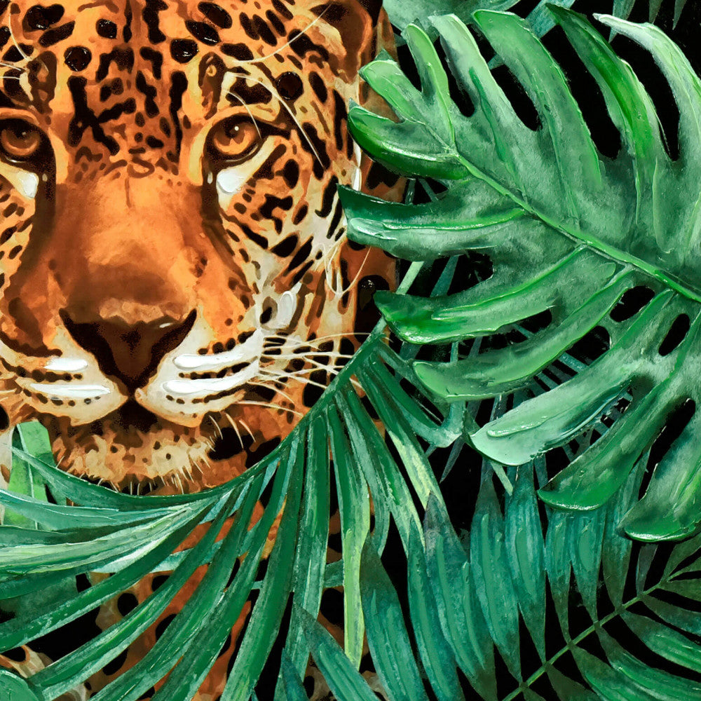 Leopard im Dschungel-Leinwand