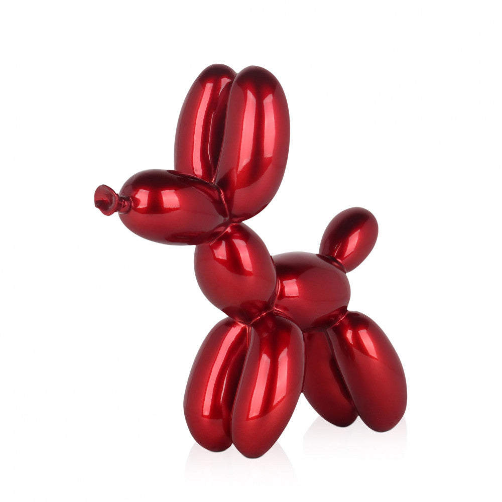 Perro globo rojo metalizado