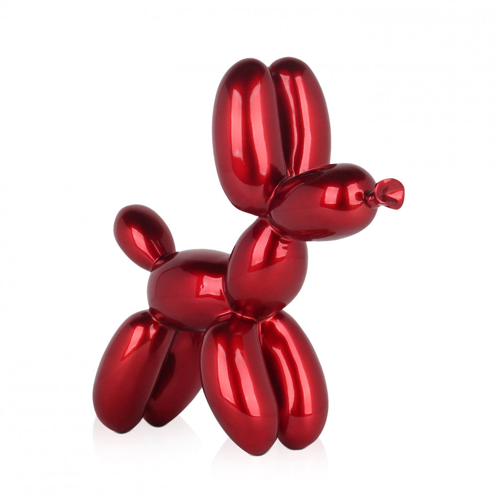Metallischer roter Ballonhund