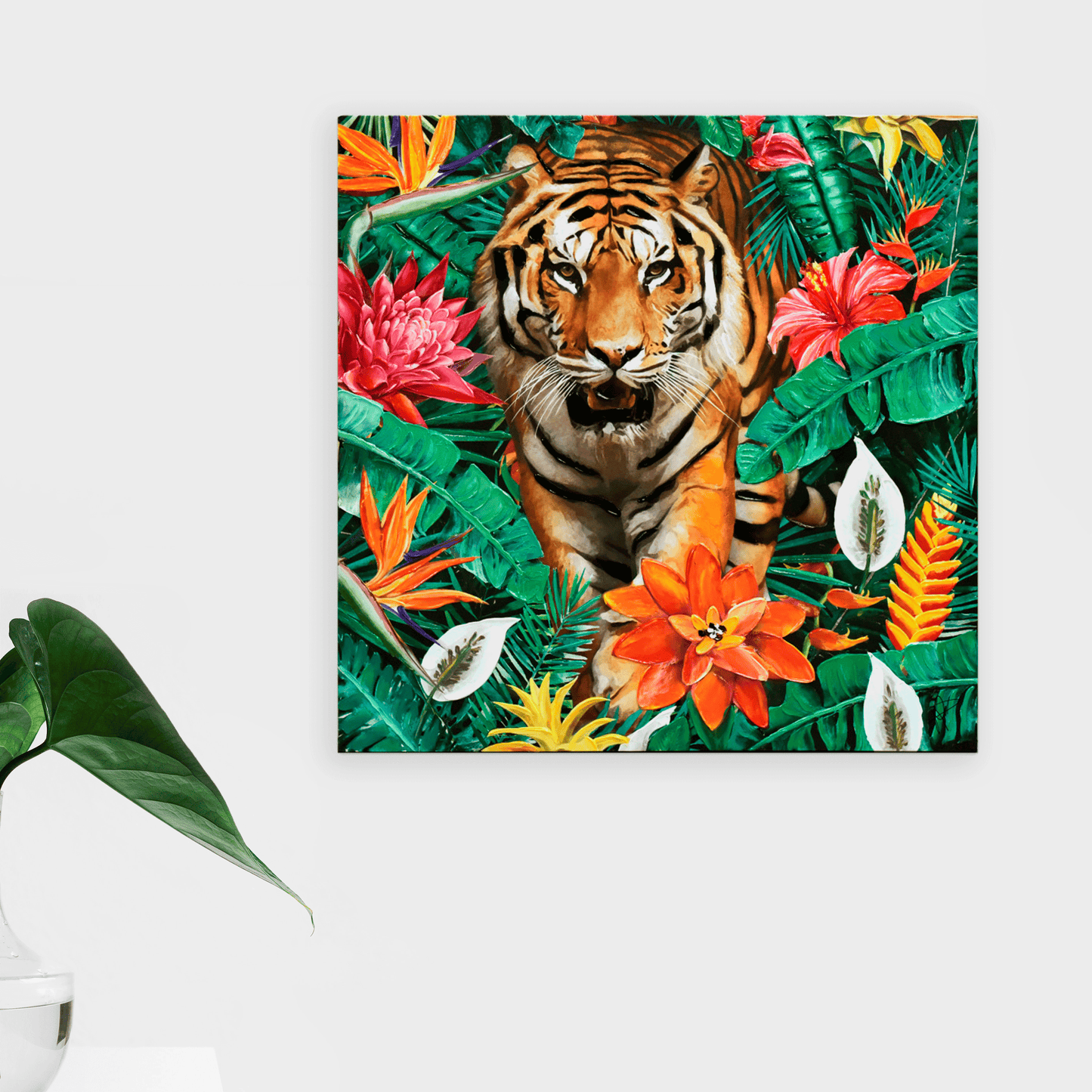Tiger im Dschungel-Leinwand