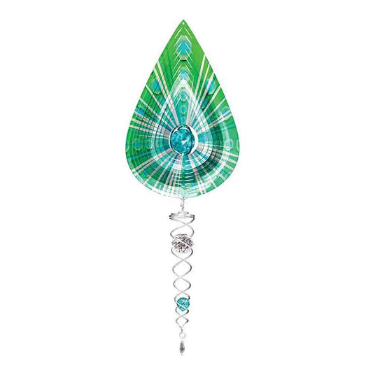 Green Crystal Tear Drop Artist Crystal Tail